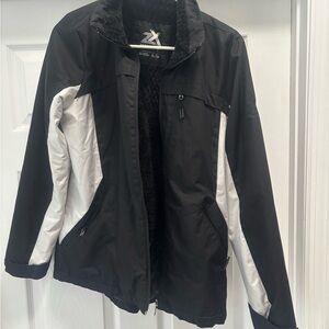 Winter Fleece Lined Black Snow Jacket